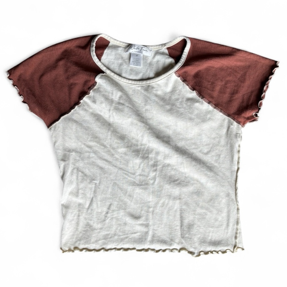 White Fawn Cream and Brown Top Size M